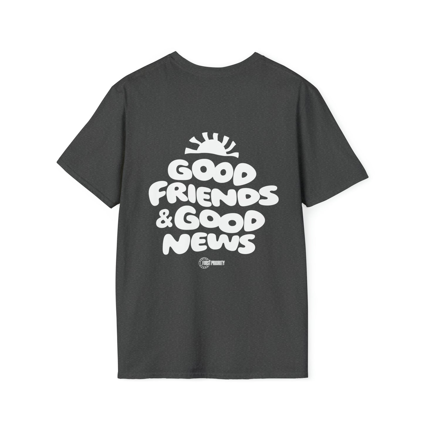 Good News Good Friends White Letters