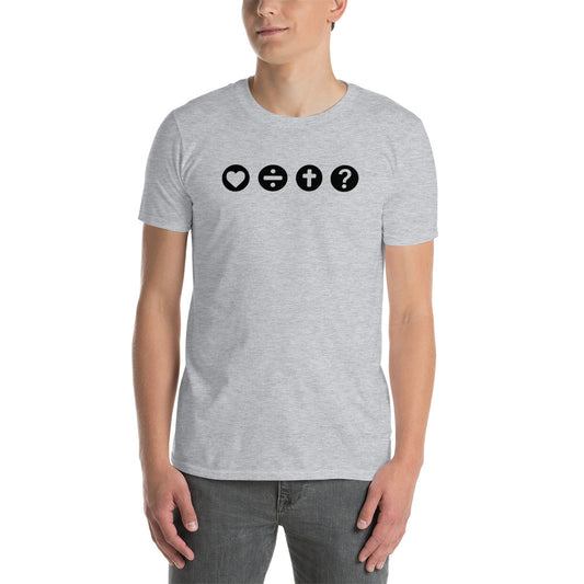 The Four T-shirt soft grey (front and back)