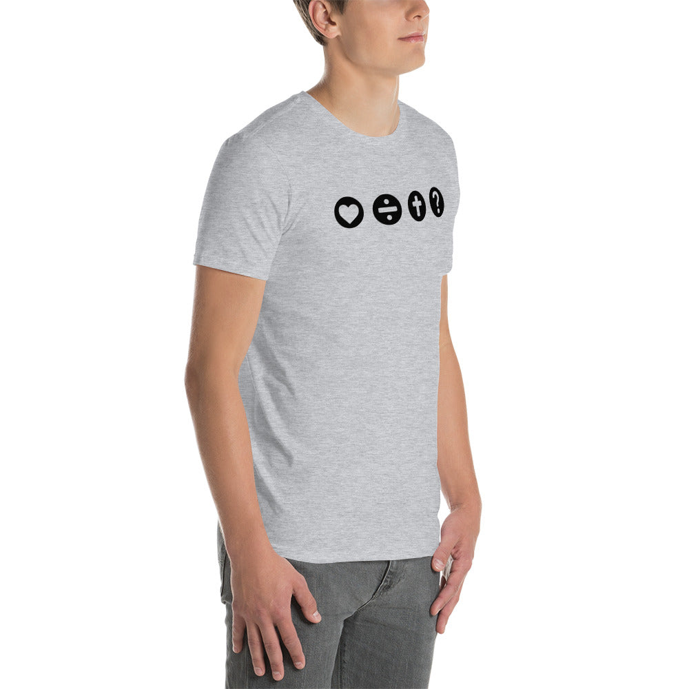 The Four T-shirt soft grey (front and back)